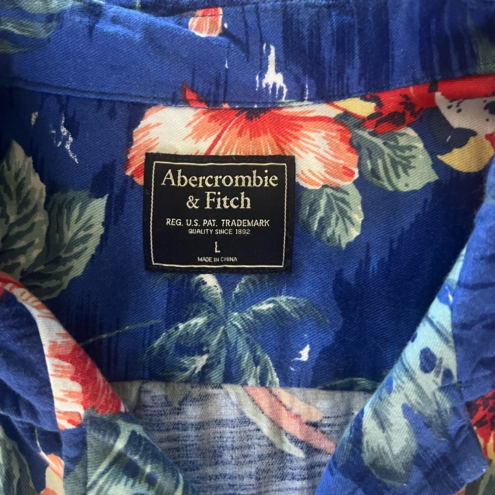 Abercrombie & Fitch Tropical Party Shirt Size L - Picture 6 of 9